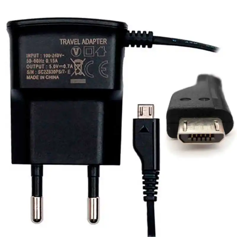 Сетевое зарядное устройство 6 мм Micro USB 1 м 0 7a 5 В 2 контакта европейская вилка для