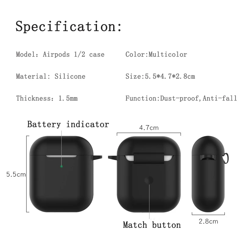 Обновленные Силиконовые чехлы Airpods для Airpods1 2 го защитного покрытия freebuds 3 чехол