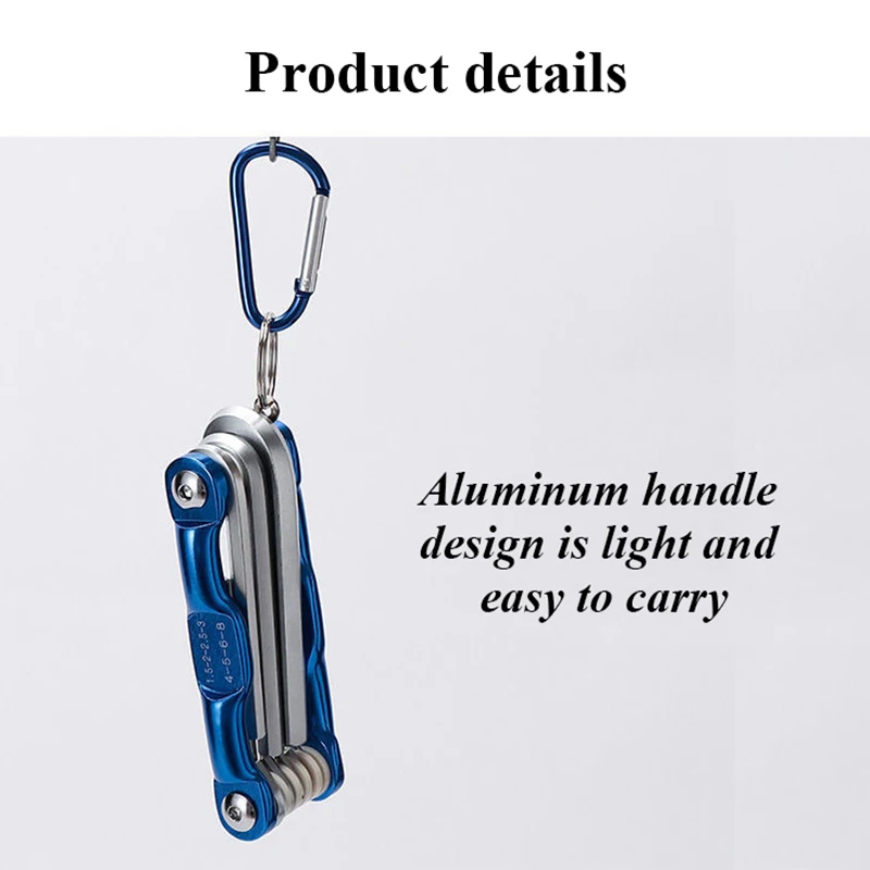 Складной шестигранный ключ металлический метрический портативный комплект