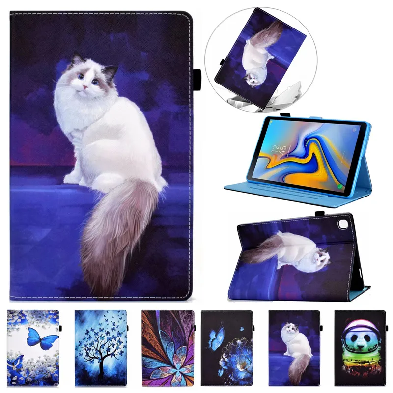 

Чехол для Samsung Galaxy Tab A 8,0, 2019 дюймов, женский кожаный чехол-книжка с рисунком кошки для планшета, чехол для планшета Galaxy Tab A 2019