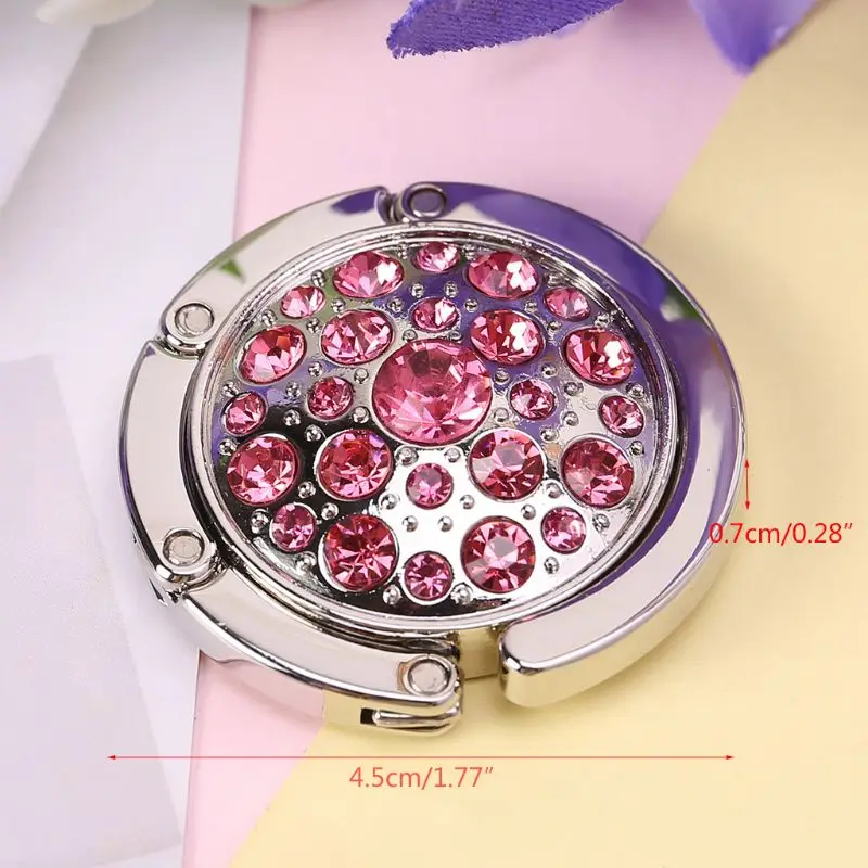 Круглая складная сумка кошелек стразы вешалка для сумки стол крючок тоут