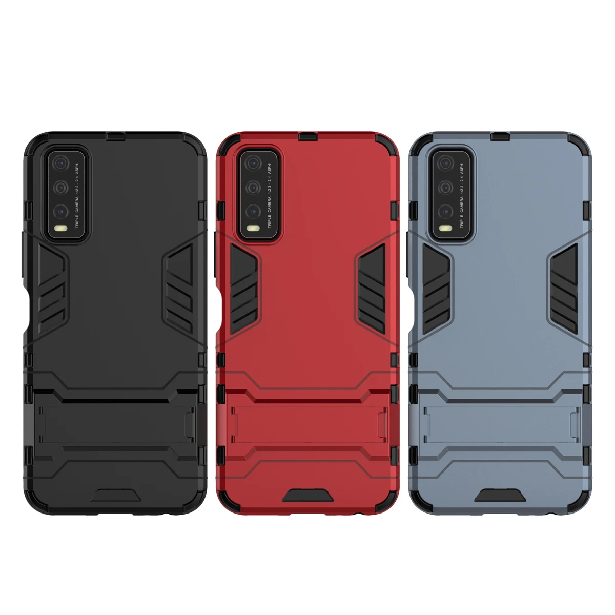 For Vivo Y20 Case Cover For Vivo Y20i Y51S Y30 Y50 Y70S TPU Bumper Robot Holder Stand Shockproof Armor Phone Case For Vivo Y20