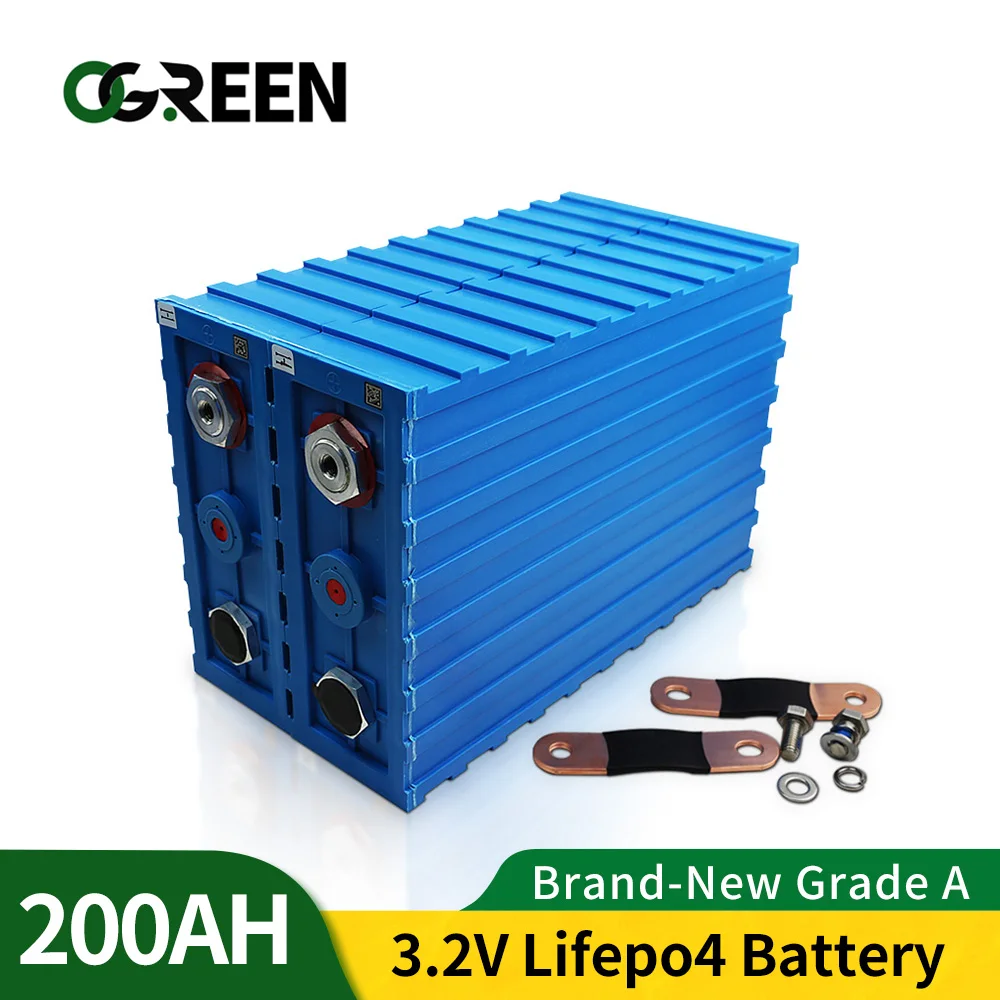 Ogreen 16 шт. новый комплект батарей 200 ач lifepo4 48 в 3 2 Ач 24 В Калибр класс А литий железо