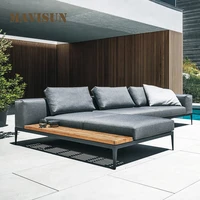 outdoor furniture sofa villa courtyard tarpaulin leisure simple small apartment open air balcony solid wood coffee table