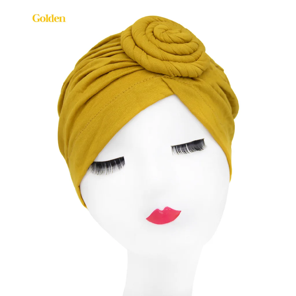 

Women Cotton Turban Hijab Solid Bandana Sleep Cap Headwear Beanie Indian Pleated Hat Chemo Cancer Bonnet Hijab Wrap Headscarf