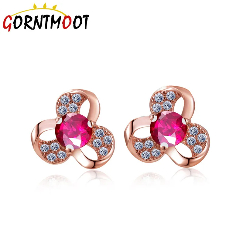 Женские серьги-гвоздики из серебра 925 пробы с кристаллами | Украшения и