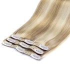 MRSHAIR 100% человеческие волосы для наращивания на заколках 9 зажимов цветные P18-613 для объема только для машинки 16-22 дюйма