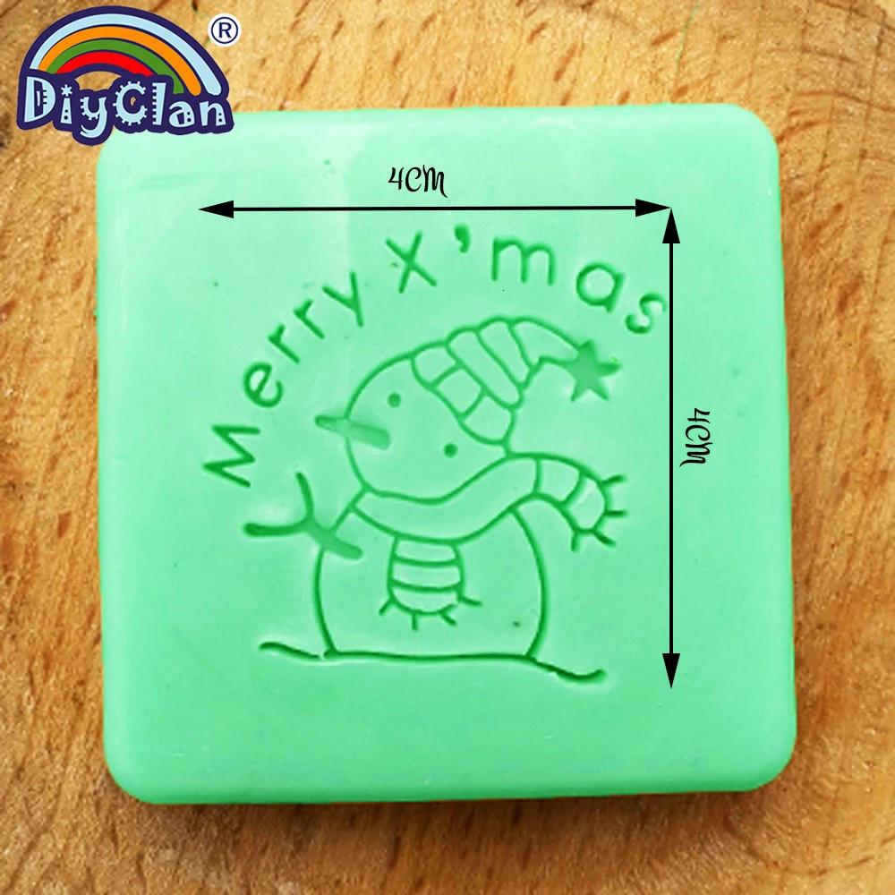 Рождественский снеговик штамп для мыла Сделай Сам инструменты изготовления под