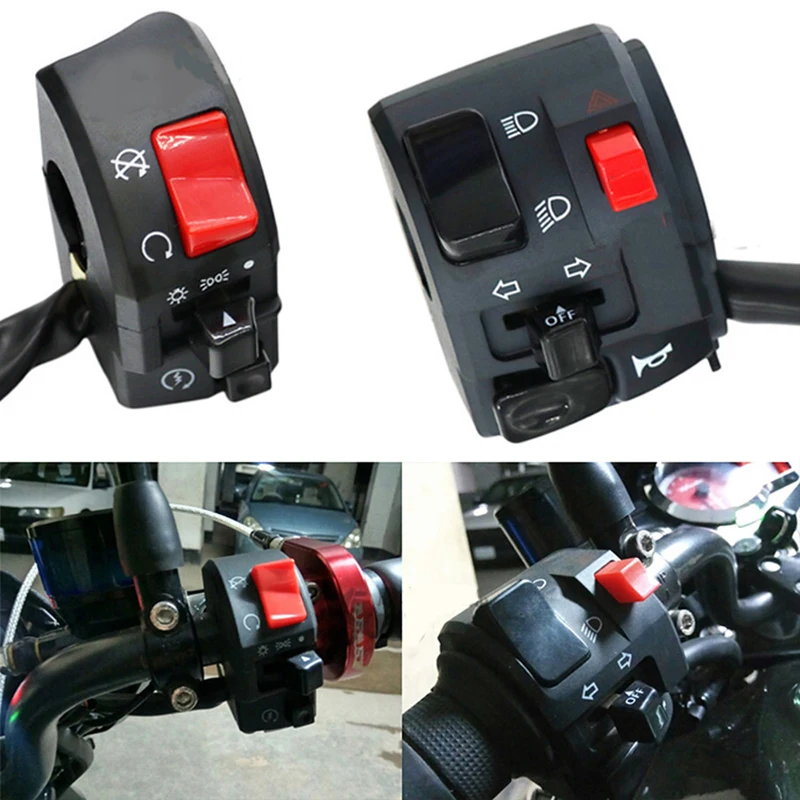 7/8 &quot22 мм Универсальные мотоциклетные переключатели руля контроллер мотоцикл с