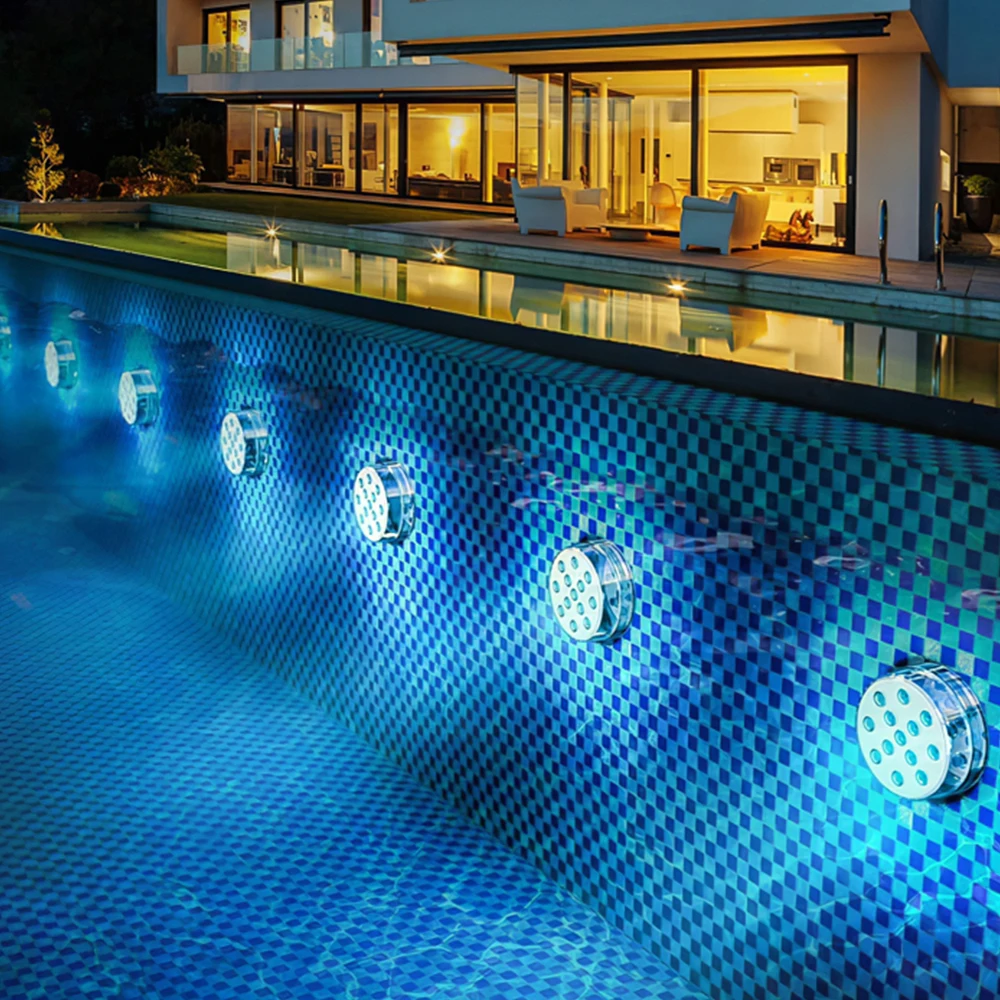 

1/2/4/6/8pcs LED 16 color Swimming Light Aquarium Lamp Light Source LED Strip IP 68 for Jacuzzi Outdoor Spa Pond Spa Pool