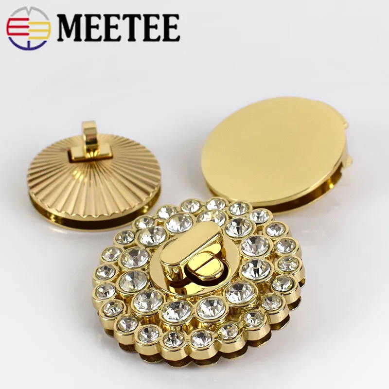 Meetee 2 шт. металлическая застежка Поворотный замок пружинная Пряжка для DIY сумки кошелек аппаратное закрытие сумки части кожаные аксессуары