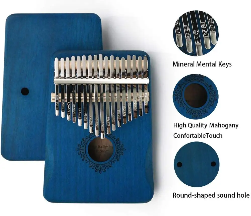 Новое 17 клавиш калимба красное дерево тело большой палец пианино портативное
