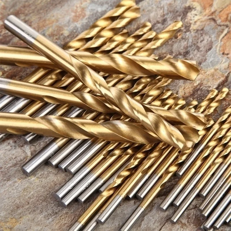 

Titanium Coated High Speed Steel Twist Drill Bit Set Micro Precision bit for Wood Plastic Aluminum Copper Steel K888