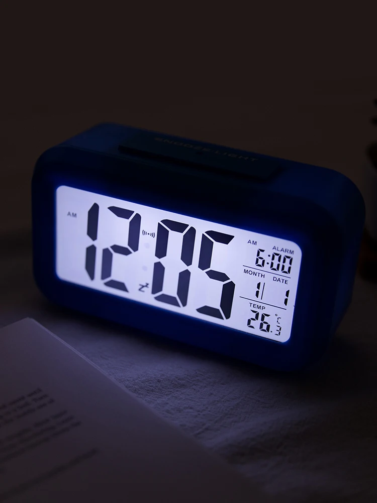 Настольный будильник с регулировкой яркости современные большие цифры восход