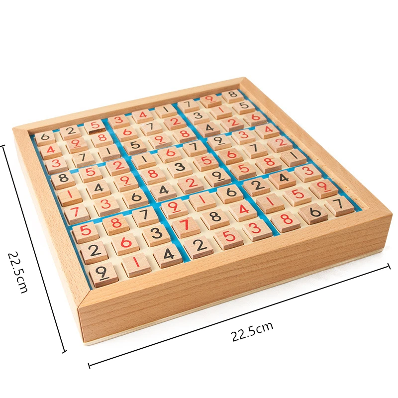 

Wooden Sudoku four-six-nine palace grid game children's logical thinking children's adult puzzle board game toys with questions