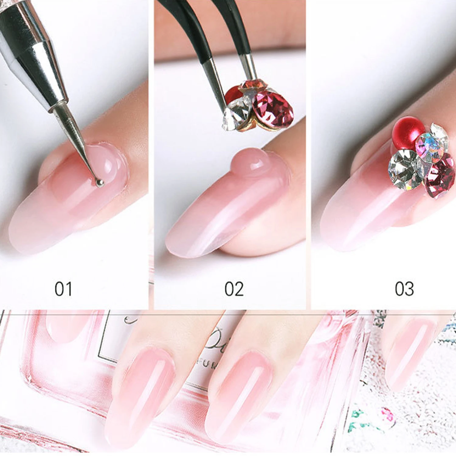 15 Color 15ml Poly Soak off Gel UV Acryl Quick Building Finger Extension Nail Camouflage LED Hard Builder uv | Красота и здоровье