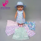 Кукольное платье 43 см, шляпа от солнца для девочек 18 дюймов