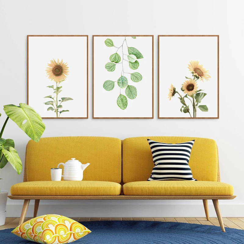 Картина из эвкалипта с подсолнухами 5D Набор для вышивки крестиком Алмазная