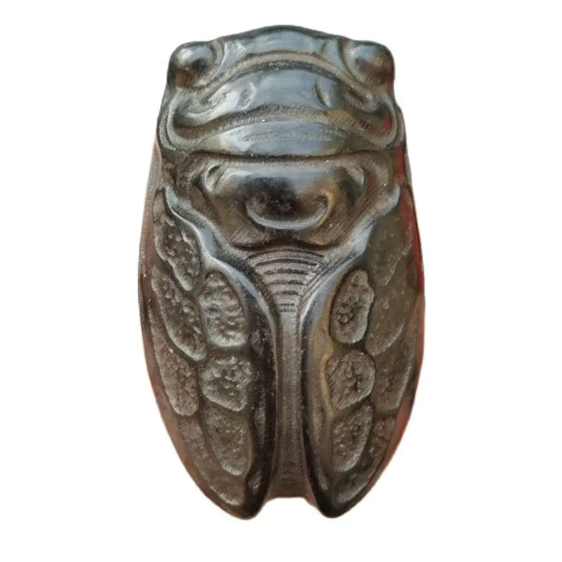 

Хуншань культура антикварная Нефритовая коллекция железный черный метеорит Цикада