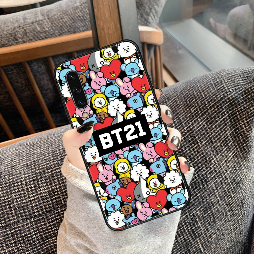 

Cartoon Cute BT-21 Bangtan Phone Case Cover For Samsung Galaxy A10 A11 A20 E A21 A30 A40 A41 A50 A51 A70 A71 A81 S black Funda