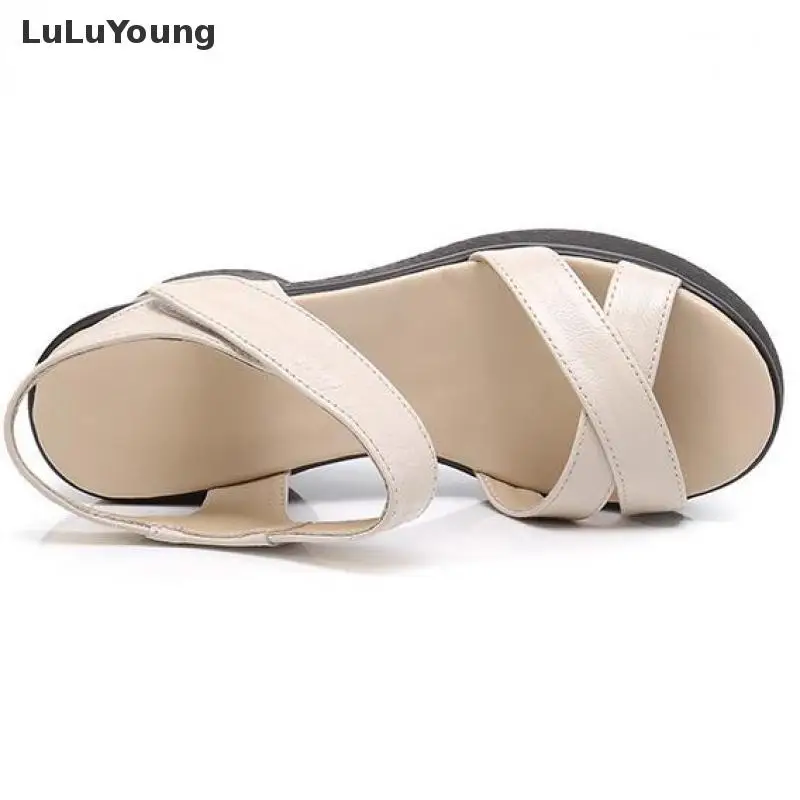 Обувь из натуральной кожи Летние женские босоножки на