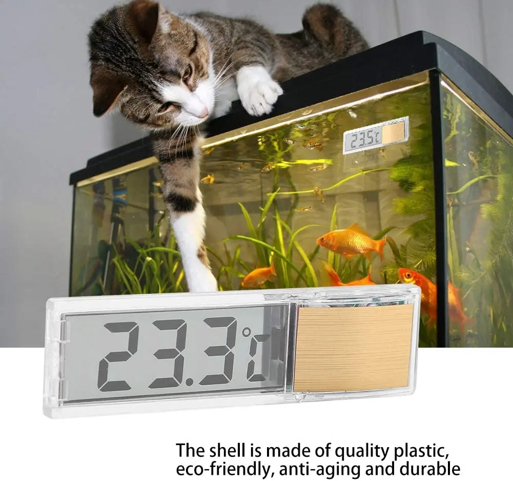 

Электронный термометр для аквариума, светодиодный Кристальный индукционный аквариумный термометр с ЖК-дисплеем, для измерения температур...