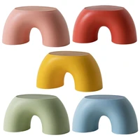2021 new simple semi ring rainbow small bench home indoor chair children stool footboard