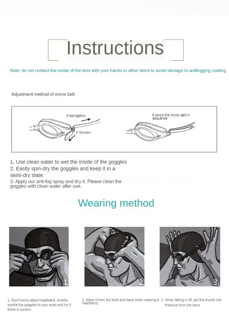 

Adult Swimming Goggles Silicone Waterproof Anti-fog High-definition Flat Transparent Professional Goggles Diving Glasses