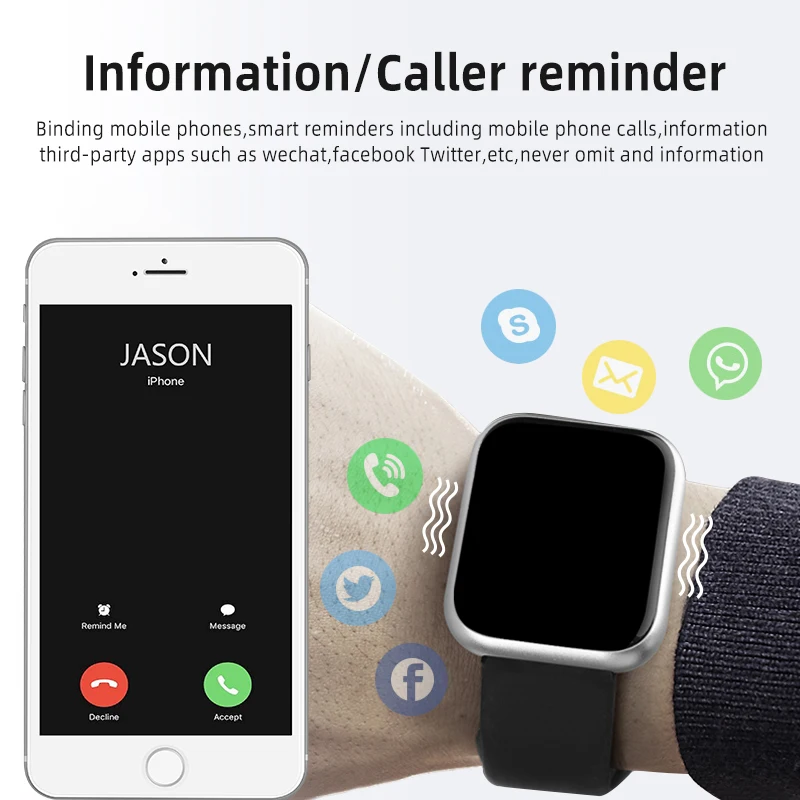 Умные часы P70 P68 для женщин и мужчин умные с монитором сердечного ритма