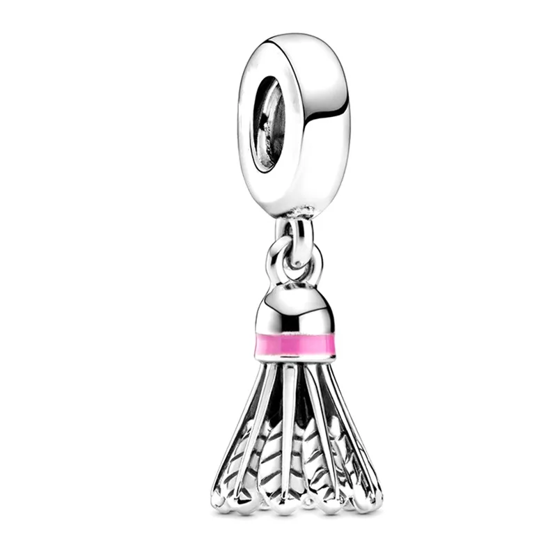 

Cute Shuttlecock Pendant Fit Original Pan Charms Bracelet Mini Badminton Beads DIY Jewelry for Women Sports Gift Girl Bangle