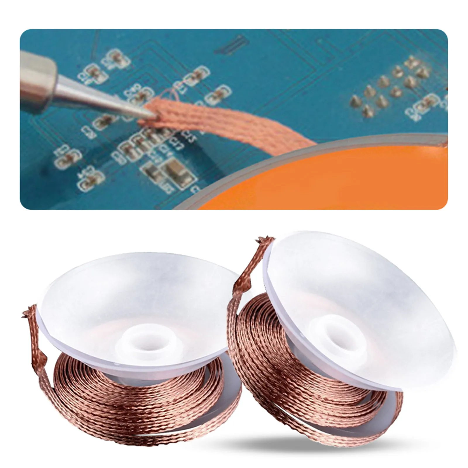 

2.5mm 3mm Width 1.5M/Length Desoldering Braid Welding Solder Remover Wick Wire Lead Cord Flux Tin Suction Wire BGA Repair Tools