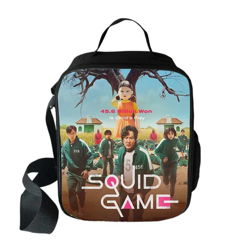 

TV Squid Game Lunch Bag Schoolbag Travel Backpack Shoulder Bag Pencil Case for Friends Students L2