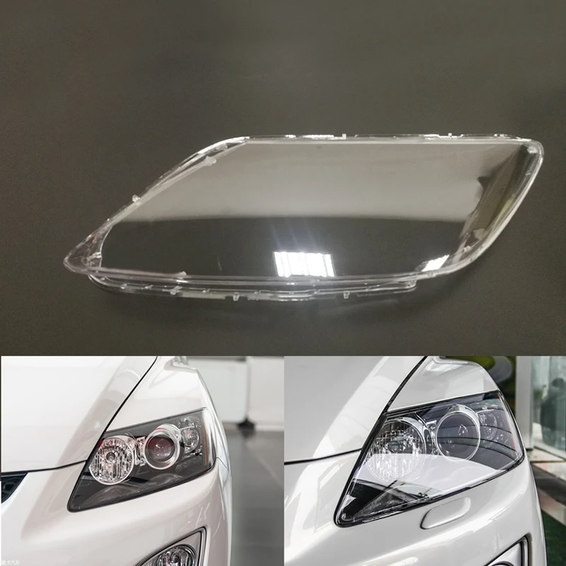

Для Mazda CX7 CX-7 2007-2013 Прозрачный головной светильник крышка объектива головной светильник абажур для лампы с металлическим каркаксом