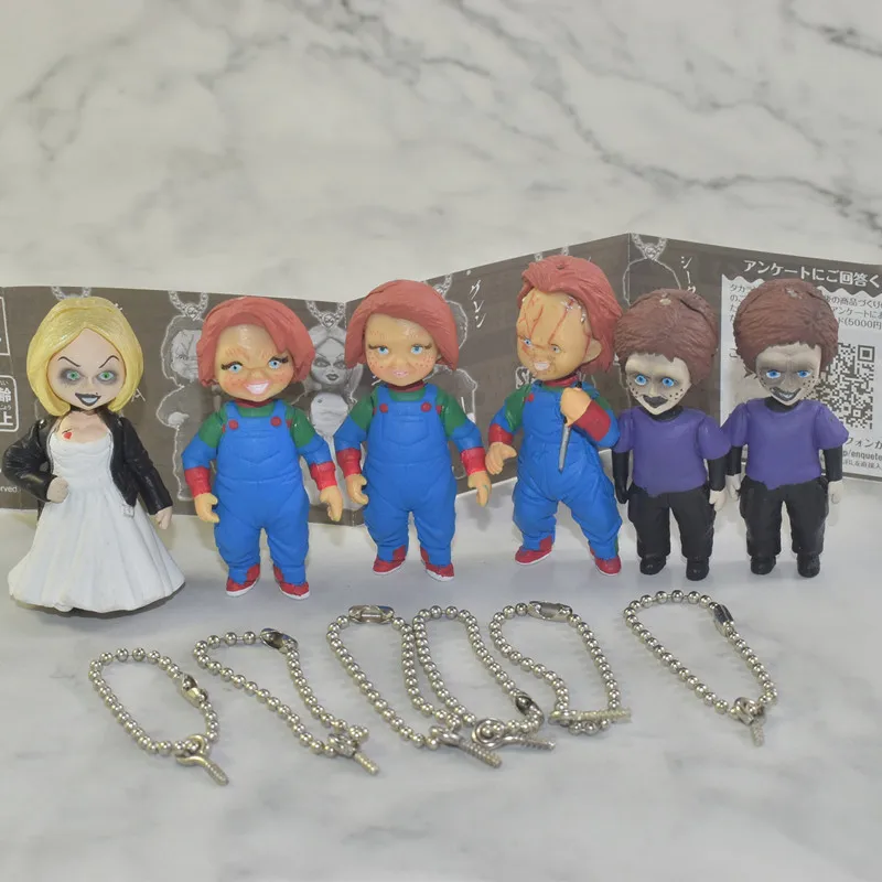 

Kawaii Child's Play Anime Action Figure PVC Toys Cute Chucky Ghost Bride Dolls Keychain Bag Pendant Decor Birthday Gift for Boys