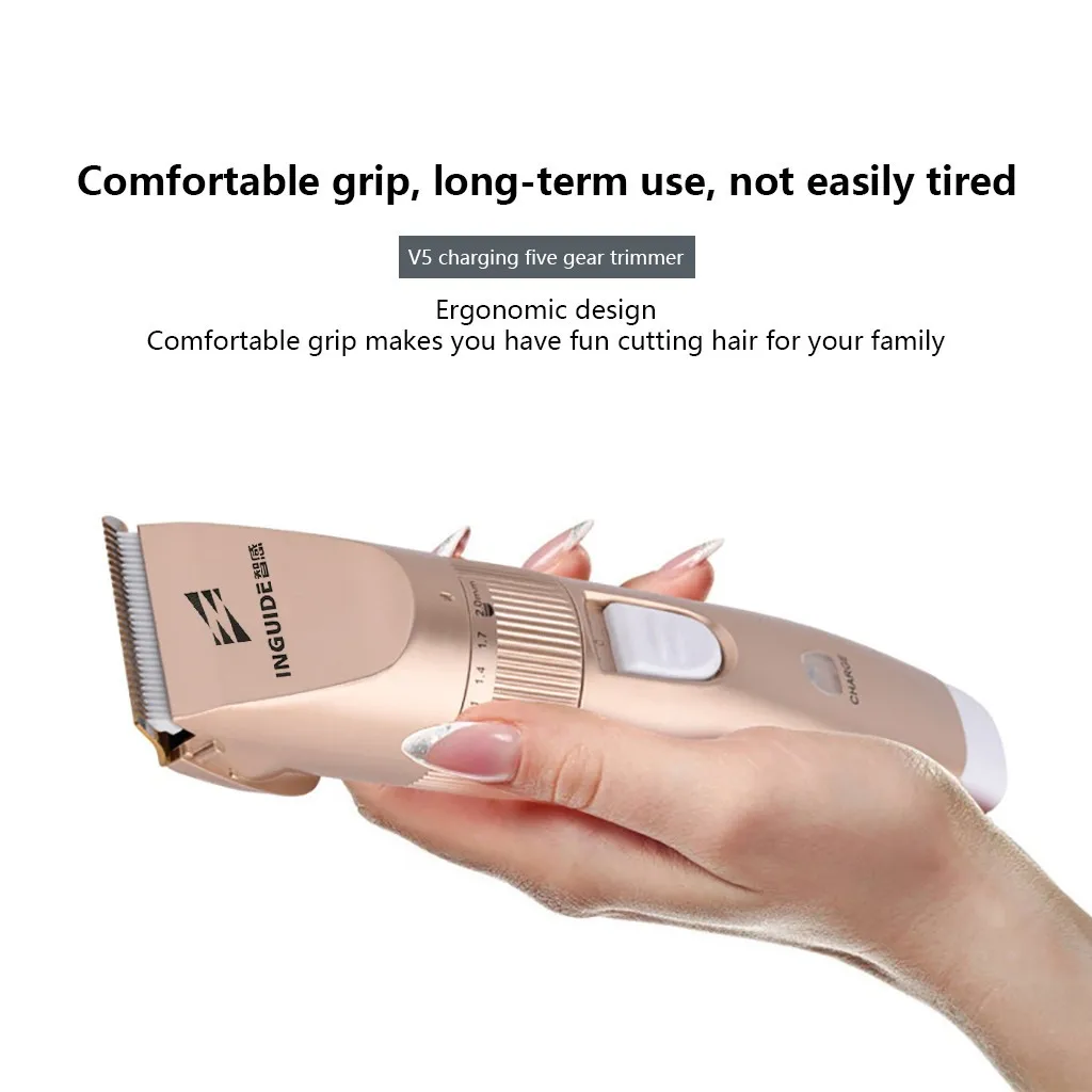 Электрическая машинка для стрижки волос перезаряжаемая с низким уровнем шума