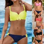 Комплект бикини женский бандажный с чашками пуш-ап, бразильский купальник, пляжная одежда, купальник 2021