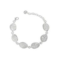 925 sterling sliver minimalist geometry design bracelet platinum gift for women punk chain accessories boho fine jewellery