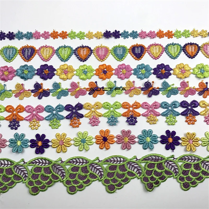 

200 ярдов фруктовая кружевная вышивка жаккардовые ленты для шитья одежды украшения ткани аксессуары