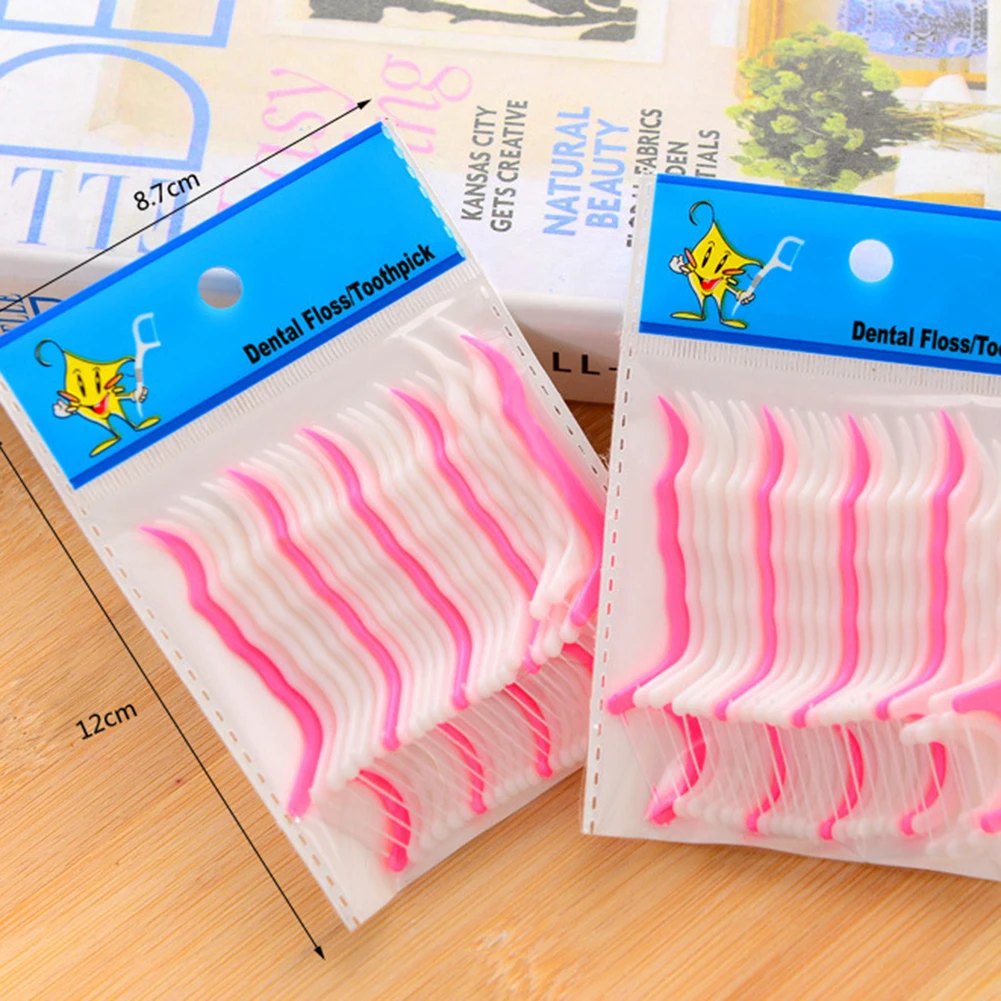 Одноразовая зубная нить 8 см для чистки зубов 25 шт. | Красота и здоровье