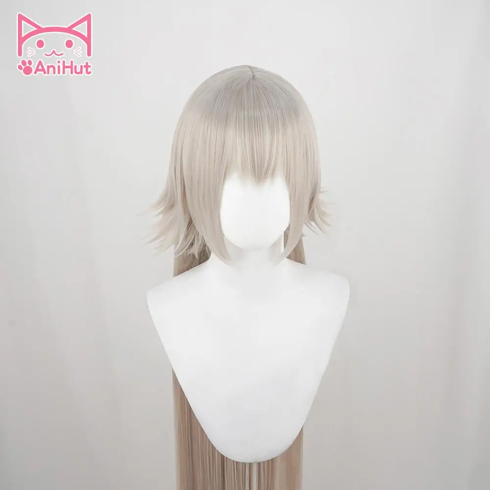 AniHut Alter Jeanne d'Arc парик игра FGO косплей парик серая версия Fate Grand Order Косплей волосы Alter Jeanne d'Arc женские волосы