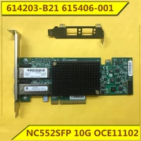 614203 b21 615406 001 nc552sfp 10g gigabit dual optical port network card oce11102 original for hp
