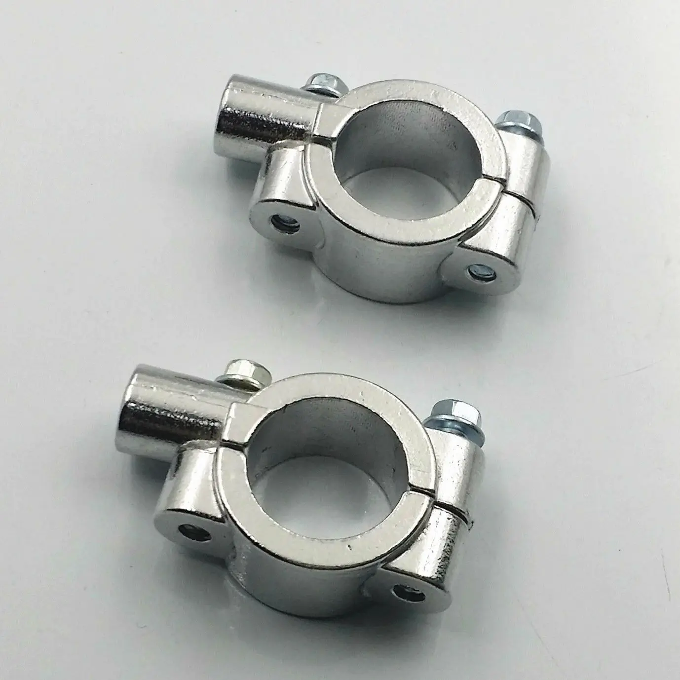 1" Handlebar 10mm Motorcycle Mirror Clamp Mount Adaptor Holder For Harley XL FL