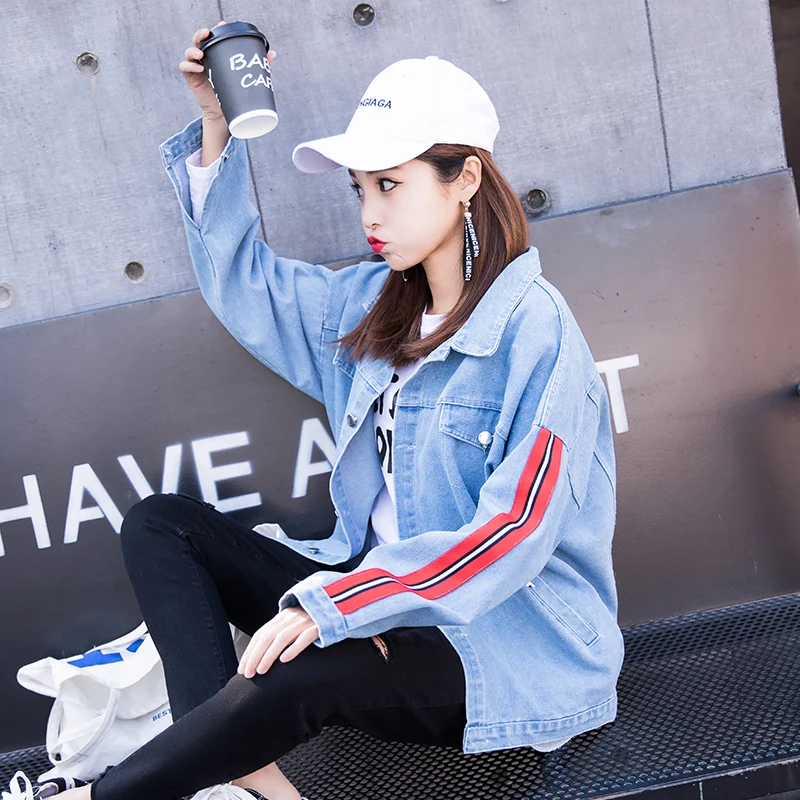 Женское пальто в стиле Харадзюку на осень и весну новое Свободное с принтом