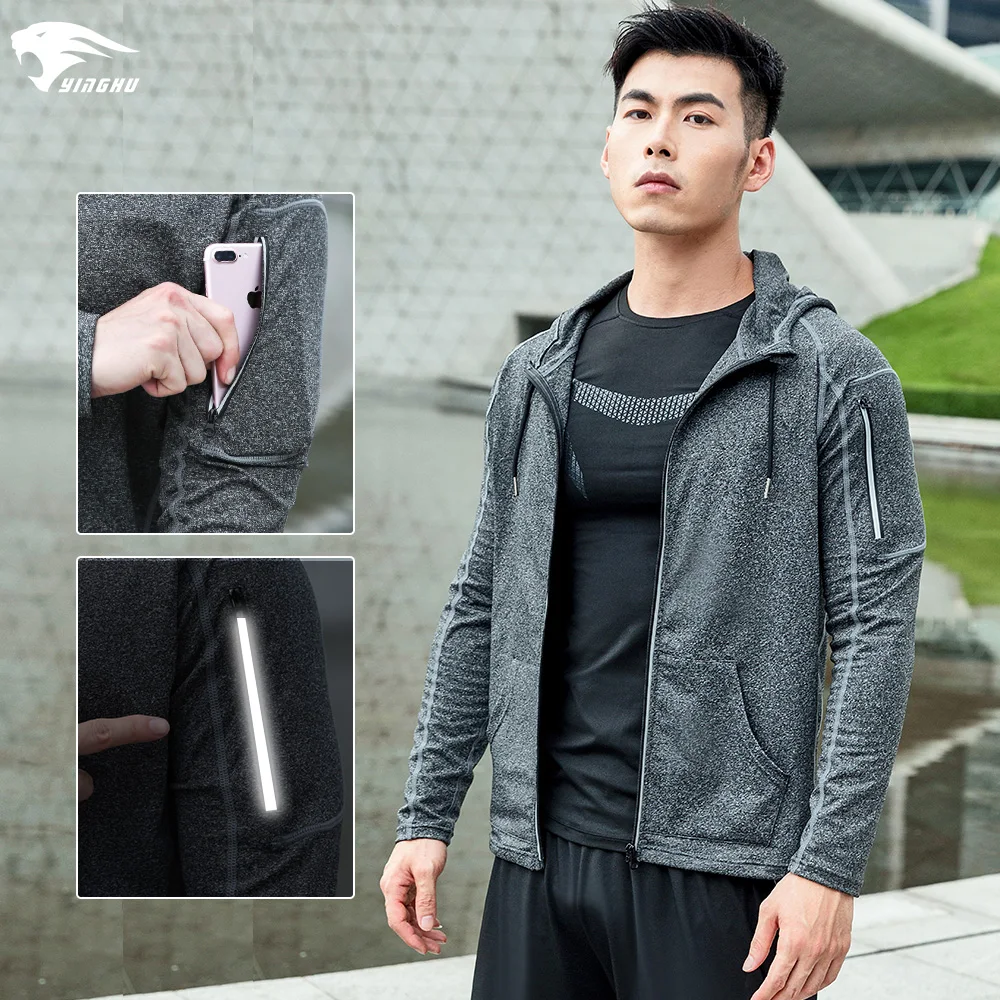 YINGHU Мужская куртка с капюшоном пальто для улицы баскетбола футбола спорта