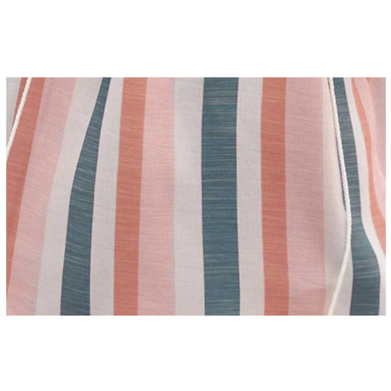 

Chiffon Blouses Shirts Women 2021 New Fashion Clothes Top Female V-Neck Casual Striped Contrast Short Sleeves Summer Streetwear