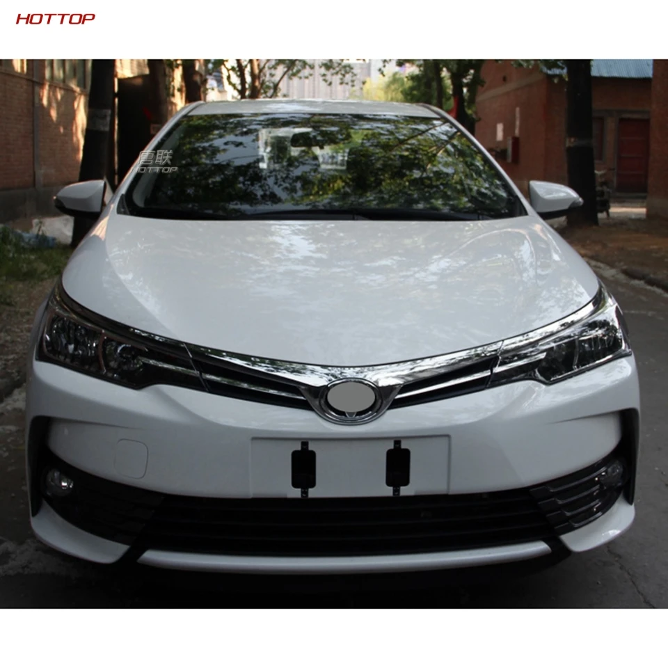 Автомобильный Стайлинг для TOYOA Corolla, Передние решетки, светодиодный светильник с эмблемой, светодиодный светильник со звездой, DRL, передняя решетка, светодиодный светильник для дневных ходовых огней