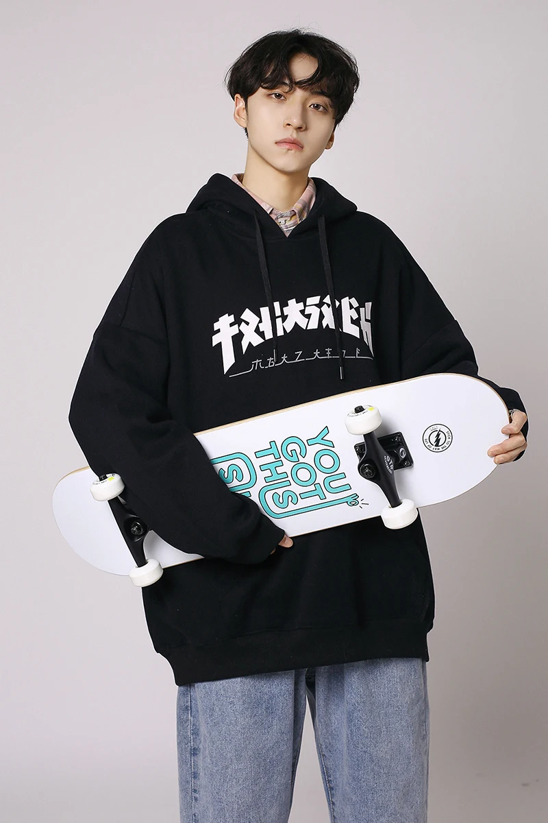 

Hoodies autumn/sets of the spring and autumn period new relaxed joker youth printed hooded fleece single men and women students