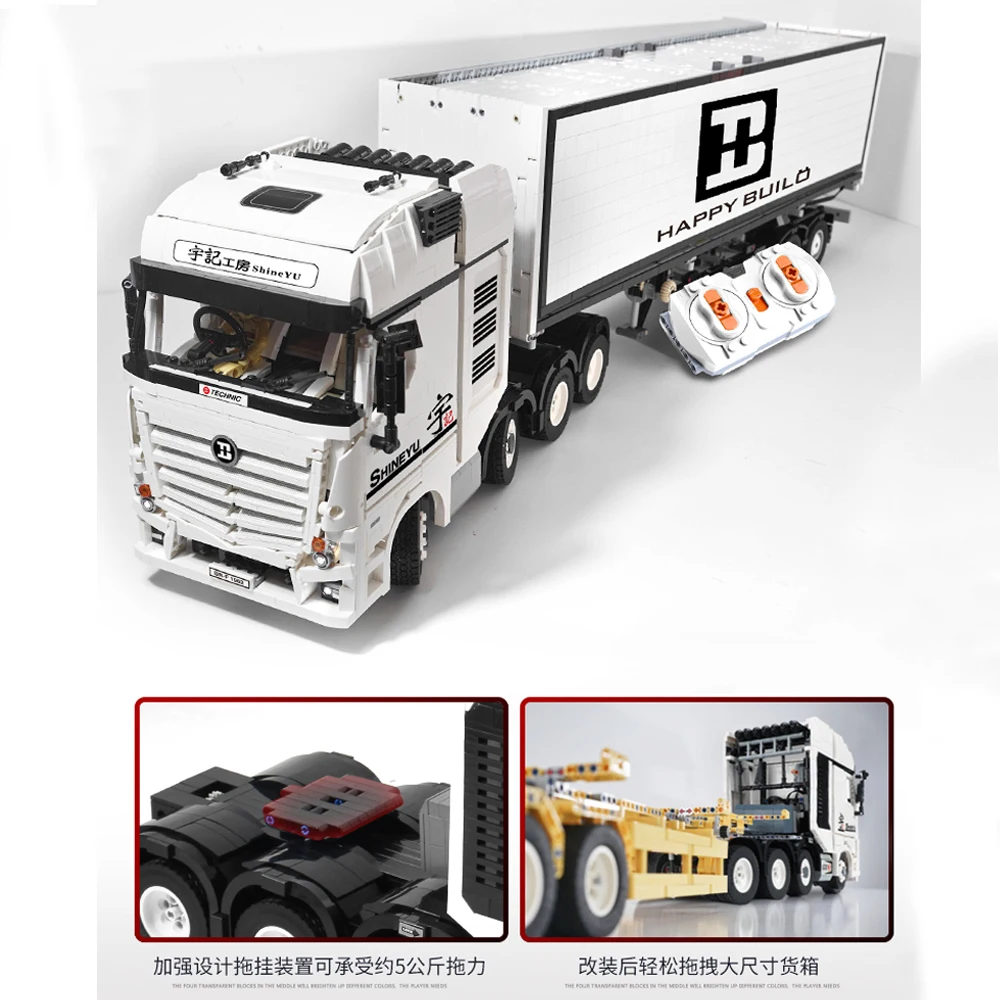Конструктор Автоприцеп ACTROS 4163 2949 деталей Moc|Блочные конструкторы| |
