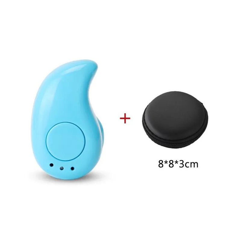 blue with bag Беспроводные Bluetooth наушники в ухо спортивные вкладыши с микрофоном мини невидимая стерео гарнитура для Xiaomi для huawei для всех телефонов - Цвет: blue with bag
