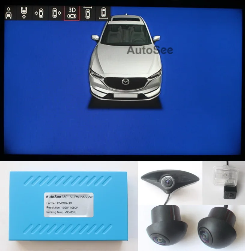Камера для Mazda CX5 ATENZA камера с объемным обзором 360 градусов мониторинг SVM Bird eye